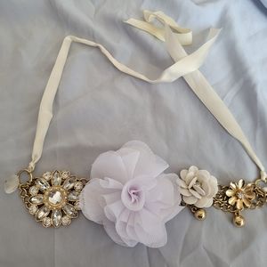 Floral Ribbon Necklace